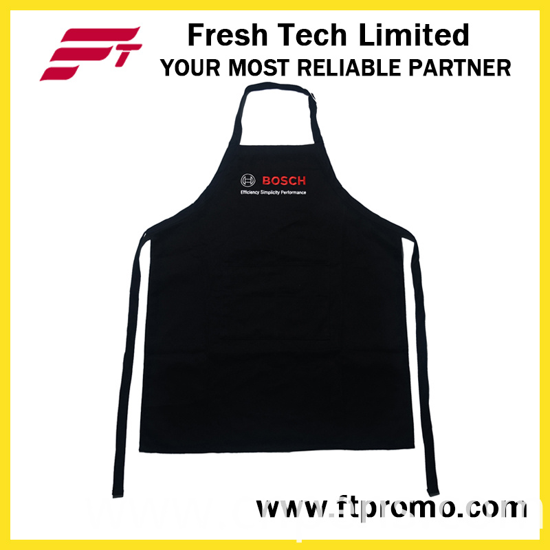 100% Polyester/Cotton OEM Custom Printed Promotional Kitchen Bib Apron